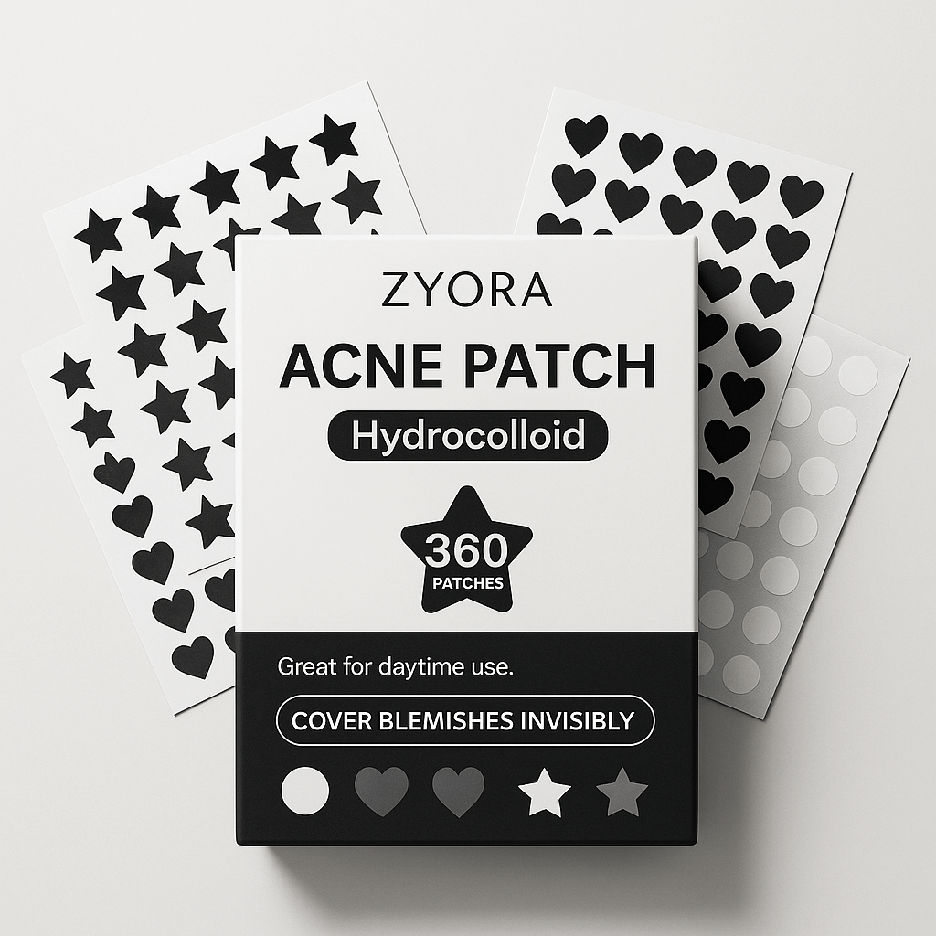 ZYORA Hydrocolloid Acne Patches β 360PCS Invisible Care