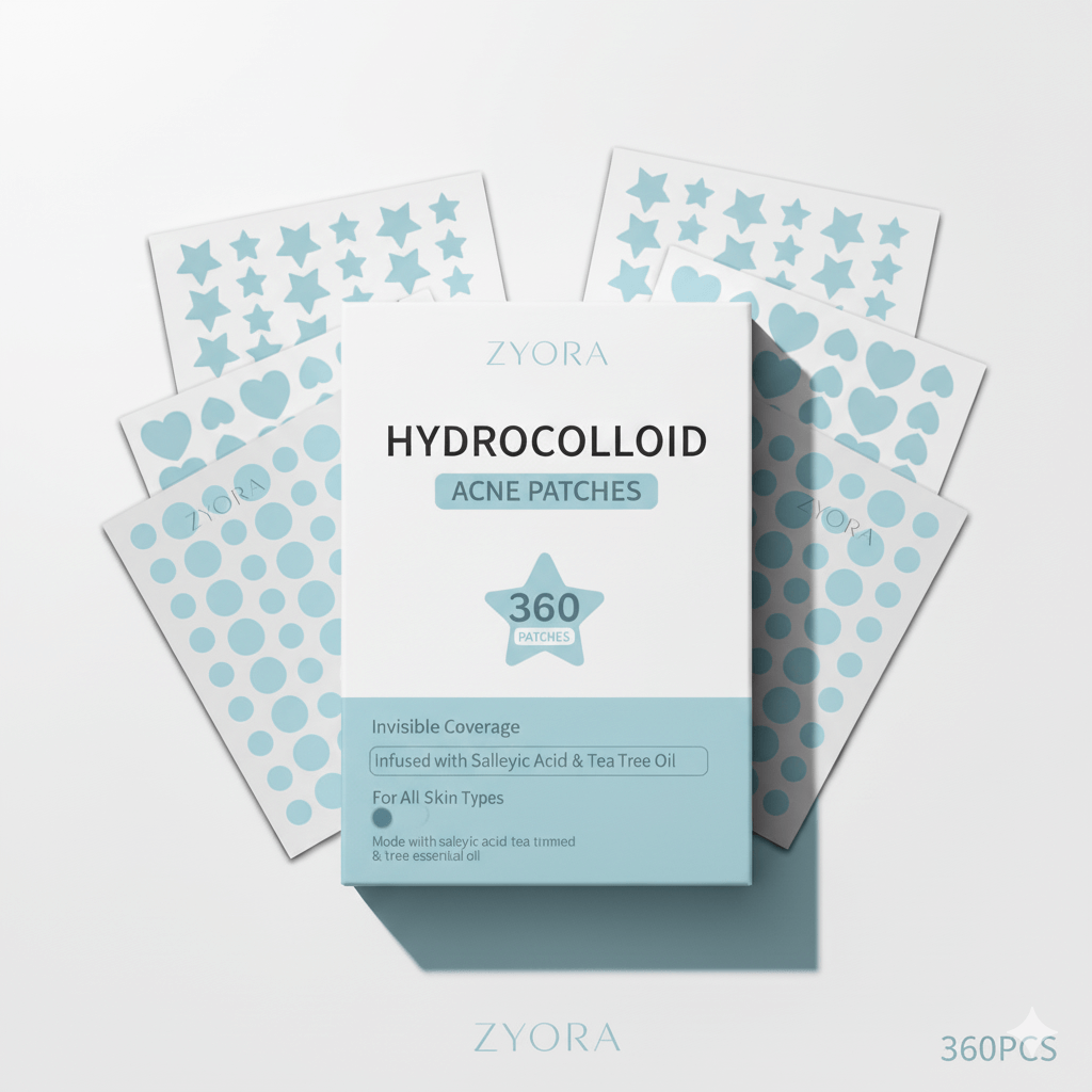 ZYORA Hydrocolloid Acne Patches β 360PCS Invisible Care