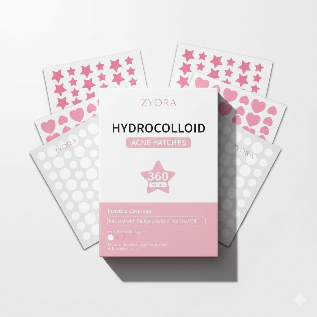 ZYORA Hydrocolloid Acne Patches β 360PCS Invisible Care
