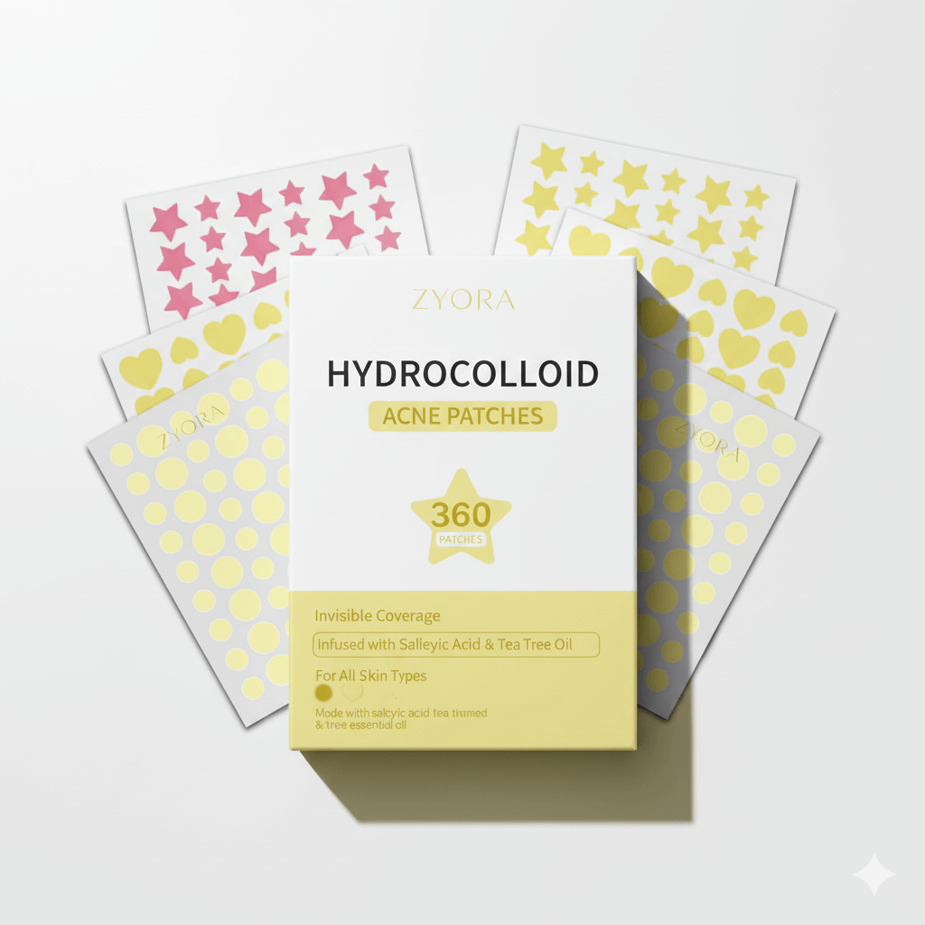 ZYORA Hydrocolloid Acne Patches β 360PCS Invisible Care
