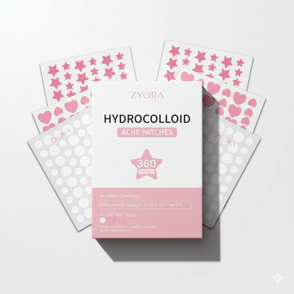 ZYORA Hydrocolloid Acne Patches – 360PCS Invisible Care